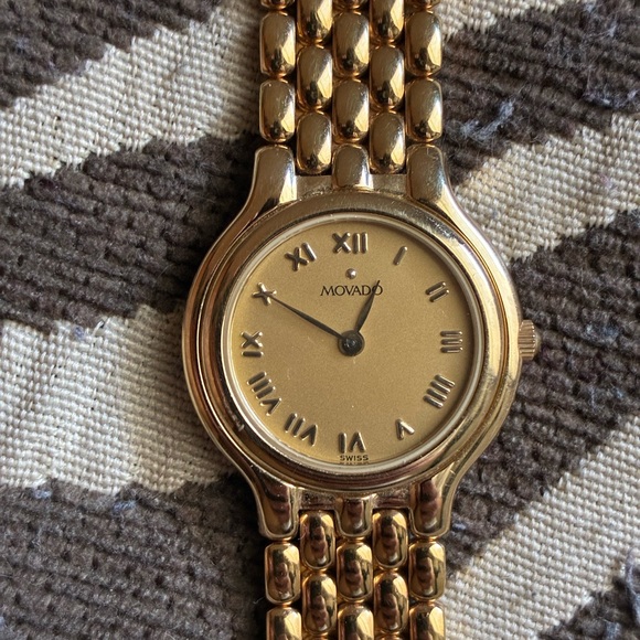 Movado Gold Roman Numeral Watch - Picture 1 of 8